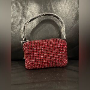 Elegant Red and Black Beaded Clutch